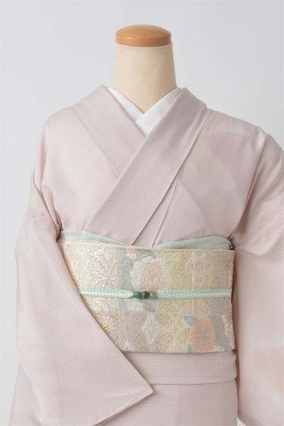 訪問着[灰桜色・ぼかし雲取り]