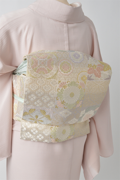 訪問着[灰桜色・ぼかし雲取り]