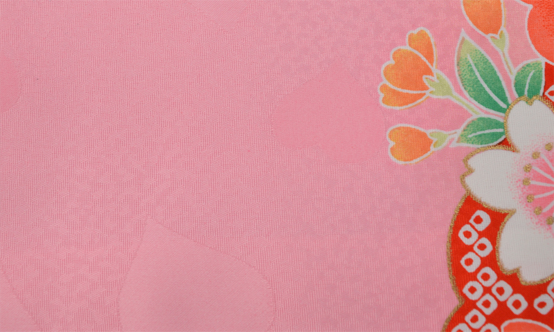 お宮参り［女児・白地に糸巻き］