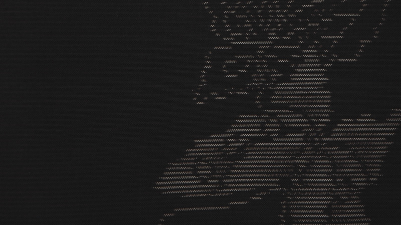 紬［黒大島/蝶]