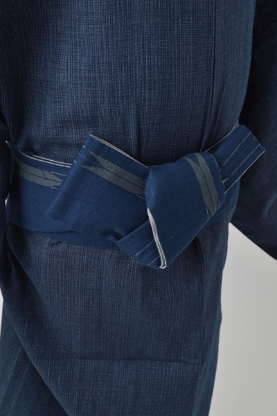 浴衣[172-180cm]〔紺地・縞〕