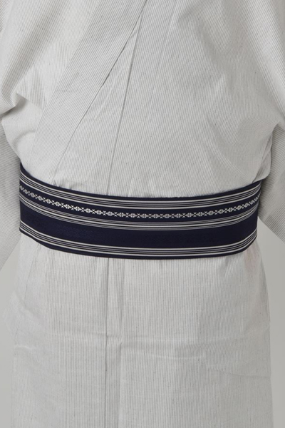 浴衣[162-170cm]（白地・縞）