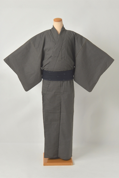 浴衣［166-174cm］黒地に幾何学模様