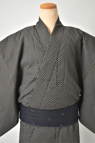 浴衣［166-174cm］黒地に幾何学模様