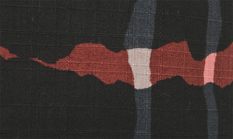 浴衣［172-180cm］黒地に変形格子模様