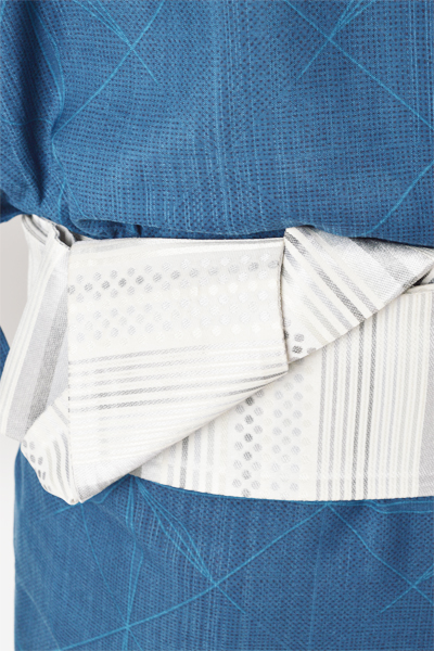 浴衣[175-183cm・青色ちぎれ格子]