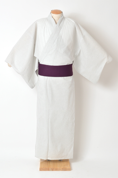 浴衣[175-183cm・アイボリー縦縞]