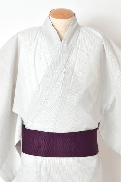 浴衣[175-183cm・アイボリー縦縞]