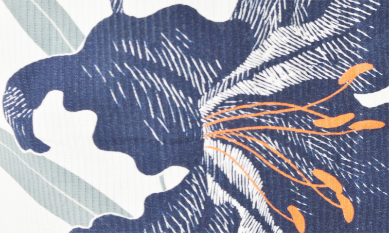 着物風浴衣(白地)