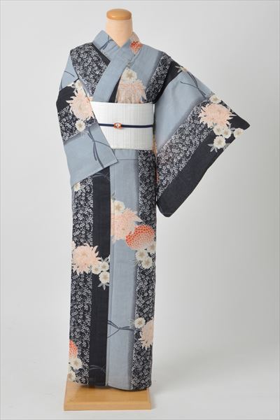 浴衣(黒×グレー)