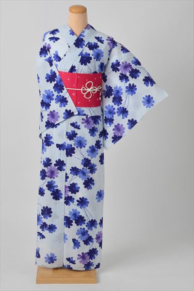 浴衣(薄い青・マーガレット)