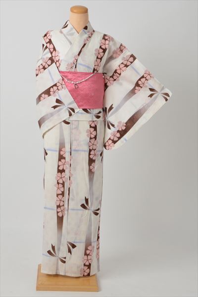 浴衣(白地・リボン)