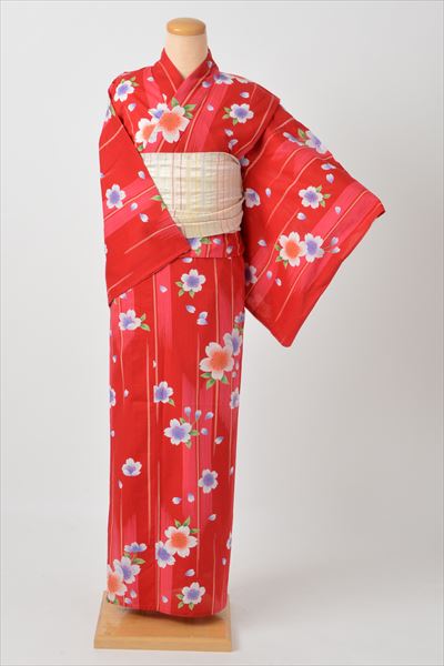 浴衣(赤・花)