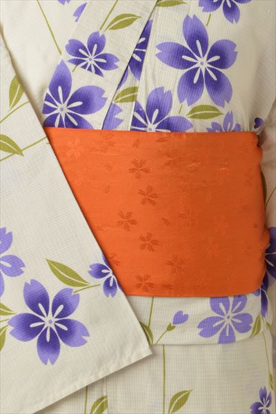 浴衣(アイボリー・花)