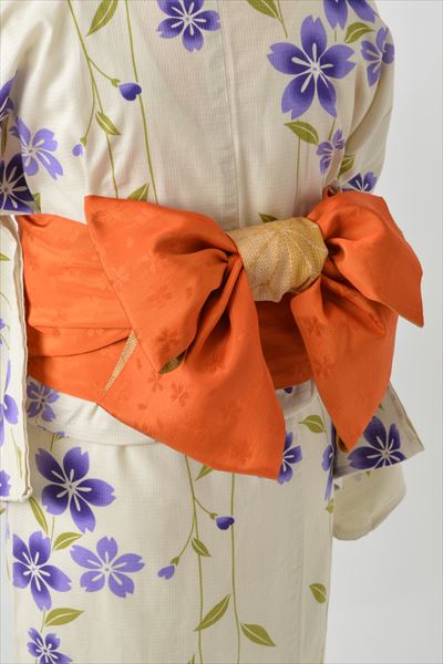 浴衣(アイボリー・花)