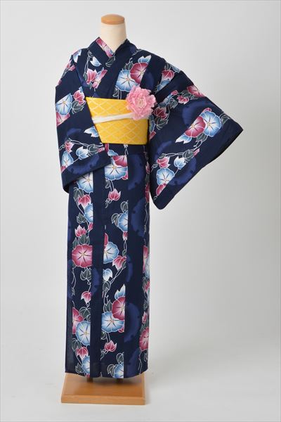 浴衣(紺時・朝顔)