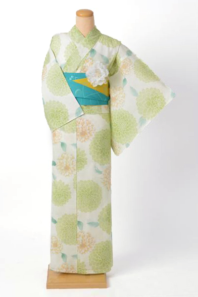 浴衣(パステル・大輪の菊)