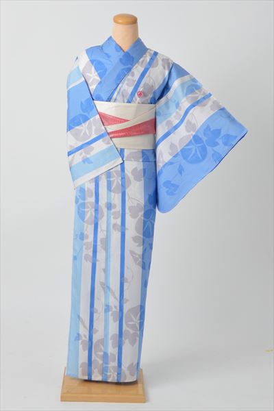 浴衣(白地・縞)
