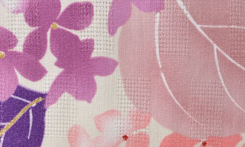 浴衣(白地・あじさい)