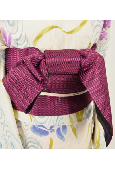 浴衣【白地・カキツバタ】