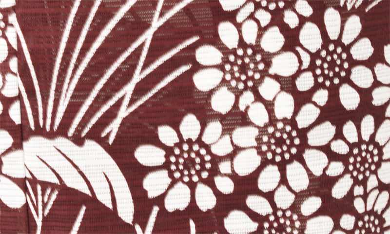 浴衣[赤茶色/秋草花]