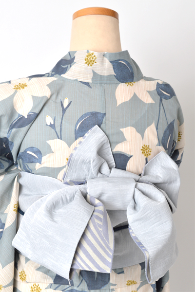 浴衣[くすみ水色/鉄線]