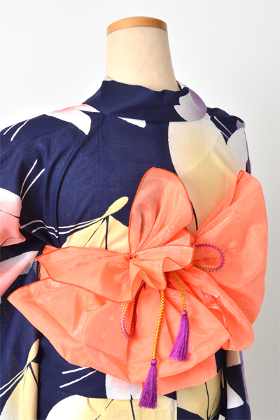 浴衣[UTAHA/紺地/蝶]