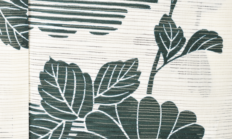 浴衣[生成り/緑菊]