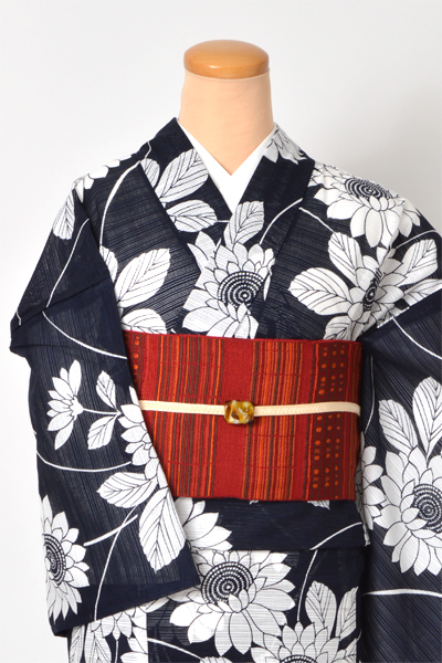 浴衣[紺地/ヒマワリ]