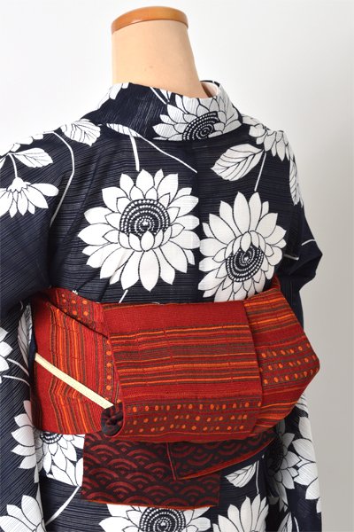 浴衣[紺地/ヒマワリ]