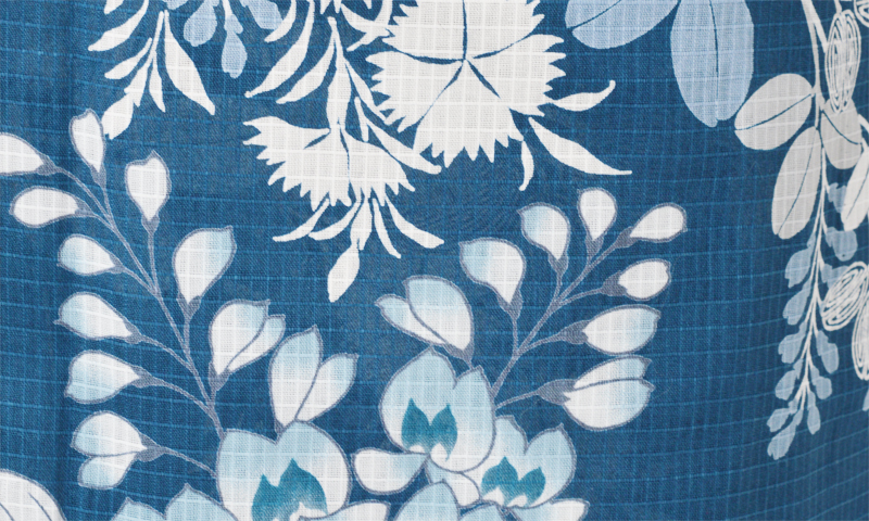 浴衣[UNSODO/紺碧色/萩・撫子]