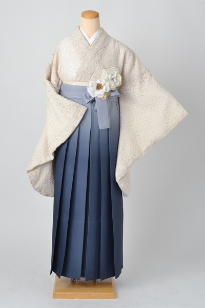 卒業袴［雪色レースの花模様］