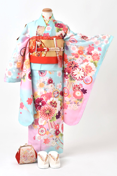 10歳祝着[ピンクと水色]