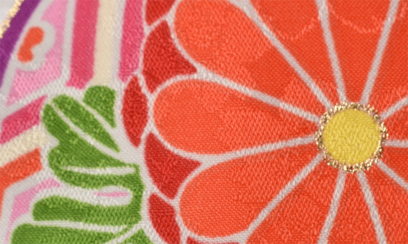 1歳被布セット［被布：ピンク色・長着：白色］