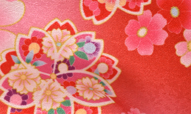 一歳女児袴〔赤にピンク袴〕