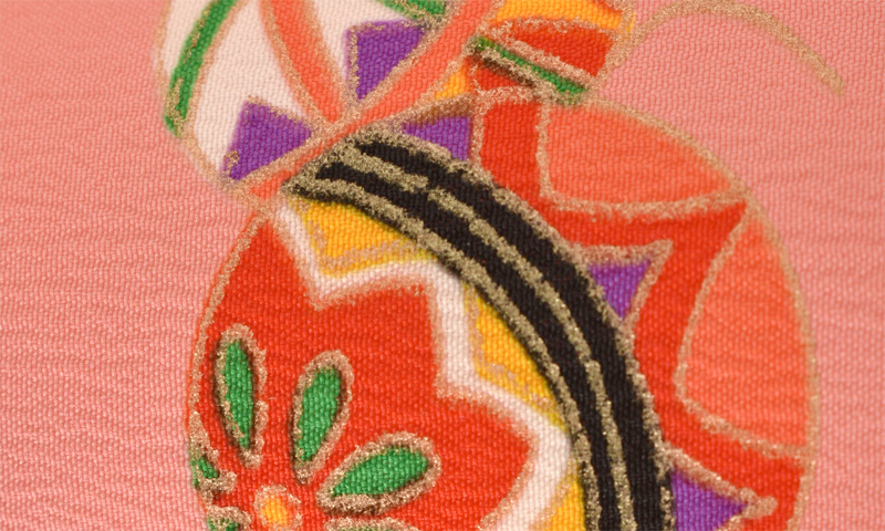 一歳女児袴〔ピンクに緑袴〕