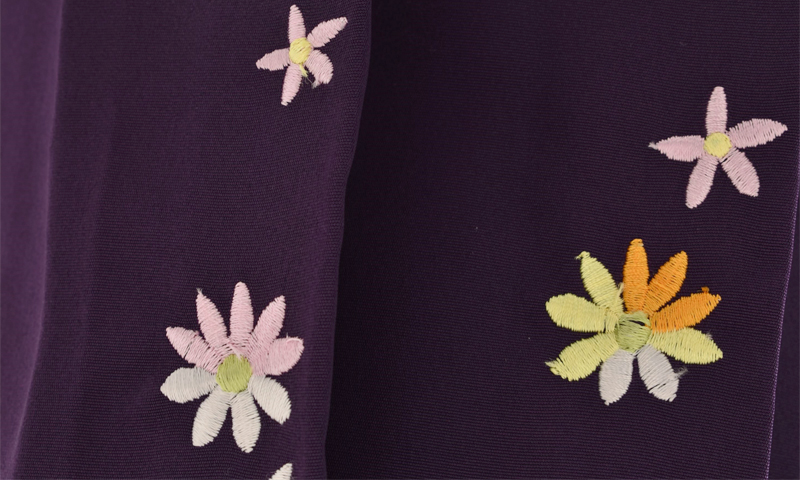 一歳女児袴〔赤に紫袴〕