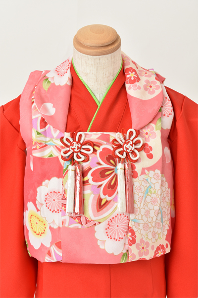 1歳被布セット［赤・桜］