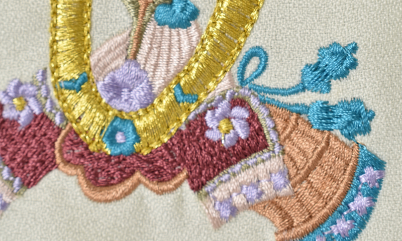 三歳被布セット[被布：生成り色・長着：黒色]