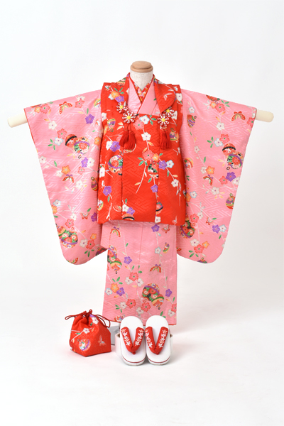 3歳被布セット［ピンク・まり］