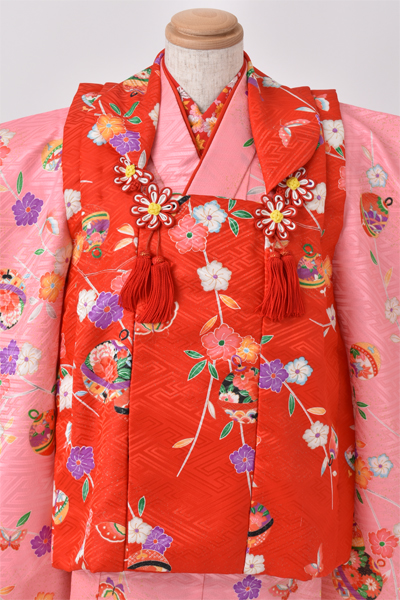 3歳被布セット［ピンク・まり］