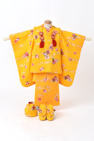 三歳被布セット［黄色・鼓］