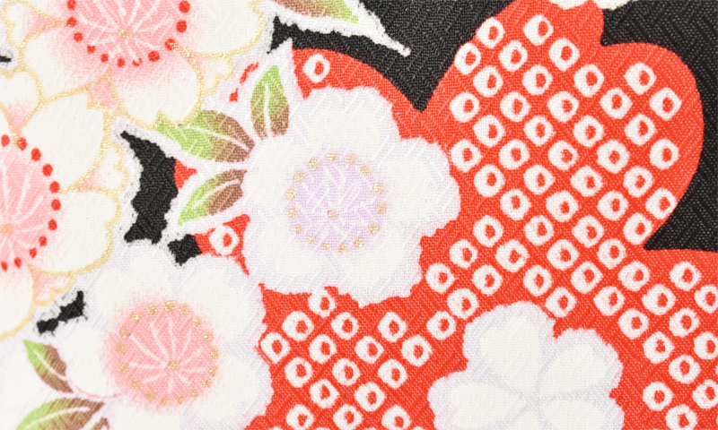 三歳被布セット[白×黒]