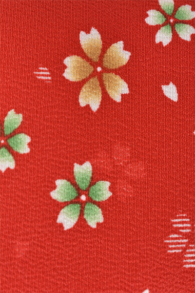 三歳祝着セット[赤・小花]