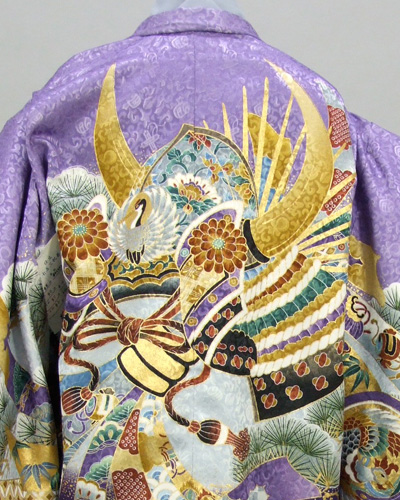 五歳祝着セット(紫地・兜、松、宝づくし)