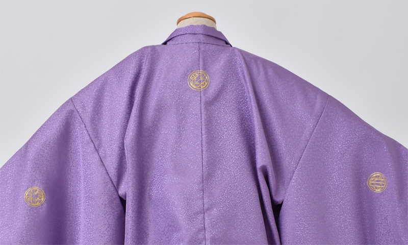 5歳祝着セット(紫　五つ紋)