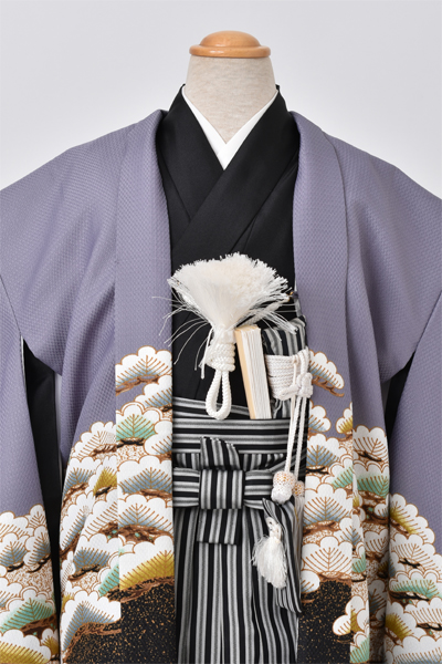 五歳祝着セット［青紫・松］