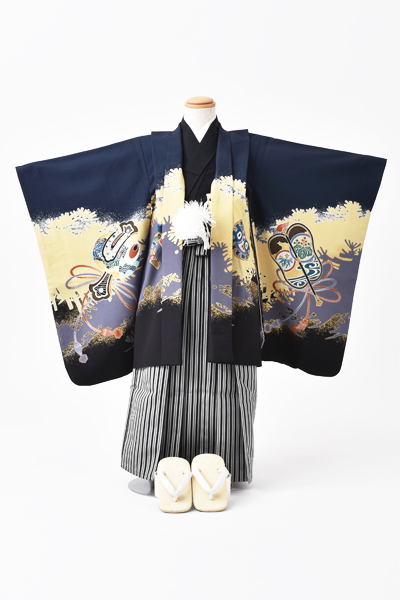 五歳祝着セット［紺・鷹］