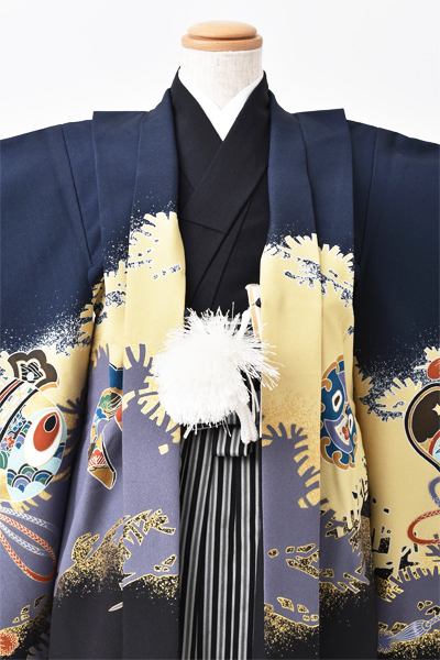 五歳祝着セット［紺・鷹］