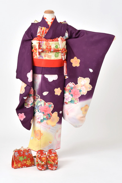 七歳祝着[紫・桜]
